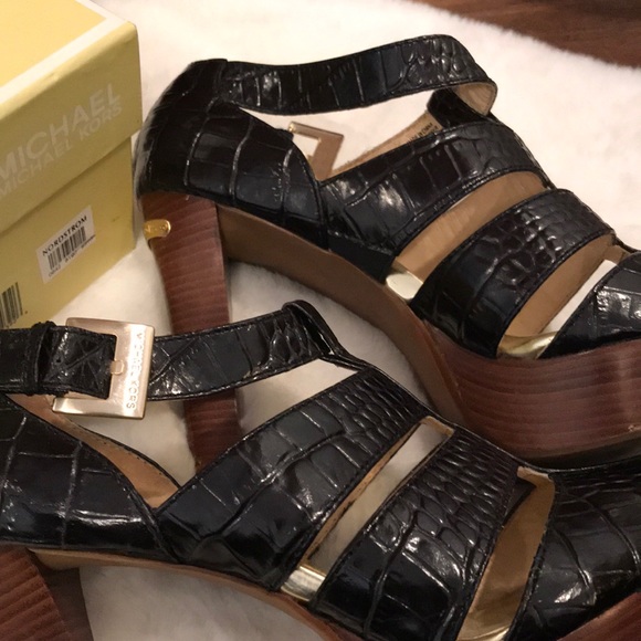 Michael Kors Camden platform shoe black size 8.5 - Picture 8 of 8